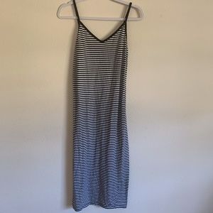 Philanthropy Black and White Striped Tank Dress